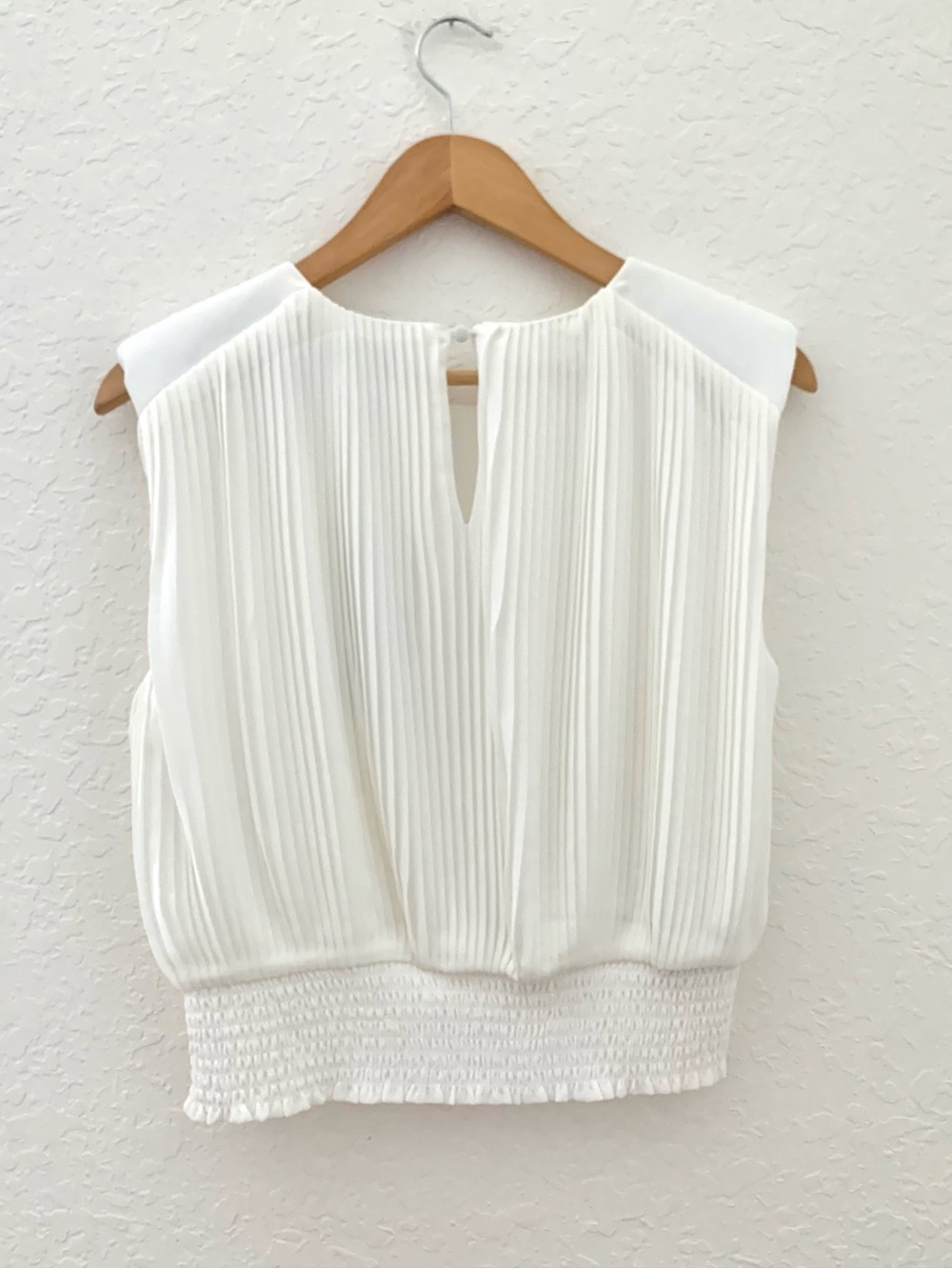 NWT Jason Wu White Pleated Sleeveless Crop Top - Picture 9 of 12
